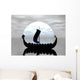 Viking Ship Silhouette Wall Mural