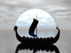 Viking Ship Silhouette Wall Mural