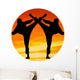 Two Martial Arts Fighter Wall Decal