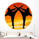 Two Martial Arts Fighter Wall Decal