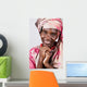 African American girl portrait, in traditional african clothing Wall Mural
