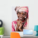 African American girl portrait, in traditional african clothing Wall Mural