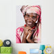 African American girl portrait, in traditional african clothing Wall Mural