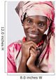 African American girl portrait, in traditional african clothing Wall Mural