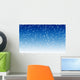 Falling snow over night blue winter sky background Wall Mural