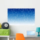 Falling snow over night blue winter sky background Wall Mural