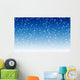 Falling snow over night blue winter sky background Wall Mural