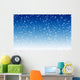 Falling snow over night blue winter sky background Wall Mural