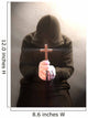 A monk praying with a rosary and crucifix in his hand. Wall Mural