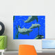 Dolphins Under Water Wall Mural