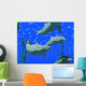 Dolphins Under Water Wall Mural
