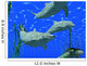 Dolphins Under Water Wall Mural