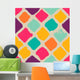 Hand-drawn Squares Seamless Pattern Wall Decal