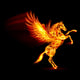 Fire Pegasus Wall Mural