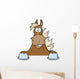 Brown Horse Looking over Wall Decal