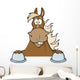 Brown Horse Looking over Wall Decal