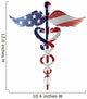 Caduceus Medical Symbol with USA Flag Illustration 