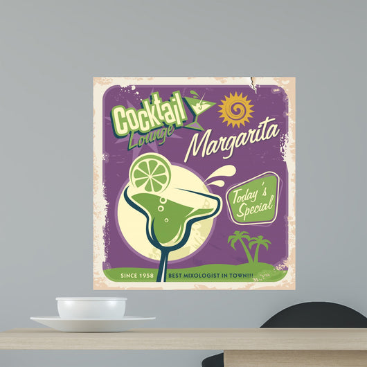 Retro poster design for one of the popular cocktails 