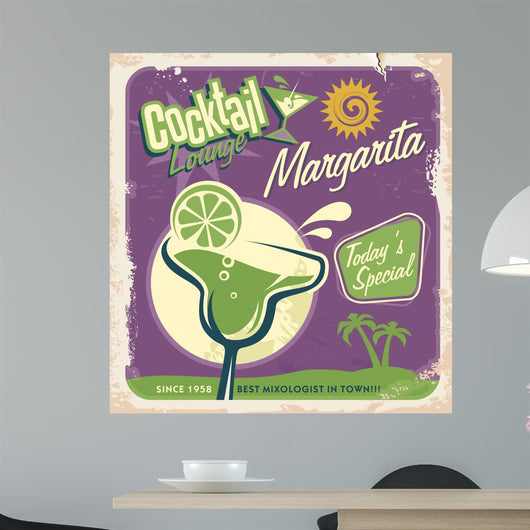 Retro poster design for one of the popular cocktails 