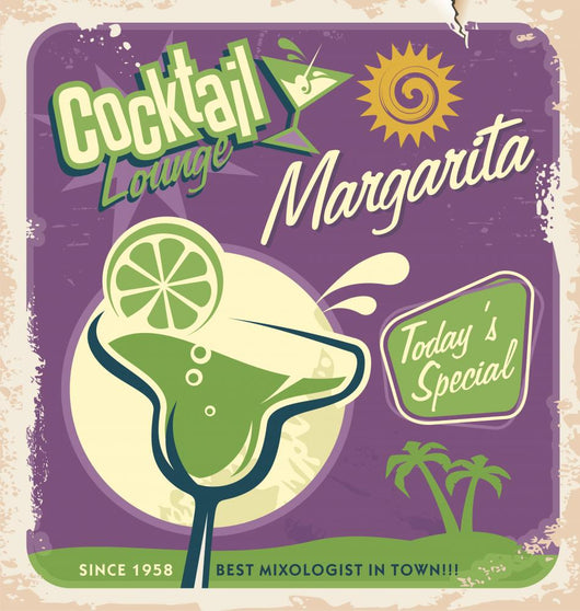 Retro poster design for one of the popular cocktails 
