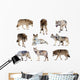 Gray Wolves Wall Stickers