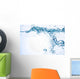 Water and air bubbles over white background. Splash 