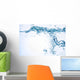 Water and air bubbles over white background. Splash 