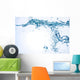 Water and air bubbles over white background. Splash 