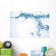 Water and air bubbles over white background. Splash 