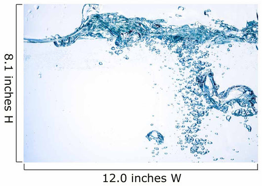 Water and air bubbles over white background. Splash 