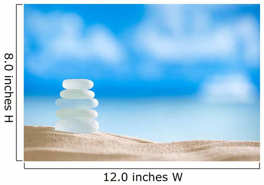 sea glass seaglass with ocean , beach and seascape Wall Mural