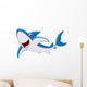 happy shark cartoon Wall Decal