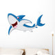 happy shark cartoon Wall Decal