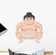 Sumo wrestler cartoon Wall Decal