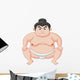 Sumo wrestler cartoon Wall Decal