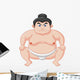 Sumo wrestler cartoon Wall Decal