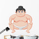 Sumo wrestler cartoon Wall Decal