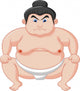 Sumo wrestler cartoon Wall Decal