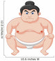 Sumo wrestler cartoon Wall Decal