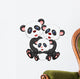 Panda bear family cartoon Wall Decal