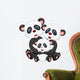 Panda bear family cartoon Wall Decal