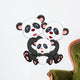 Panda bear family cartoon Wall Decal