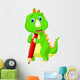Cute dinosaur cartoon holding red pencil Wall Decal