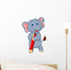 Cute elephant cartoon holding red pencil Wall Decal
