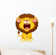 Lion cartoon roaring Wall Decal