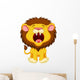 Lion cartoon roaring Wall Decal