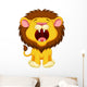 Lion cartoon roaring Wall Decal