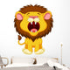 Lion cartoon roaring Wall Decal