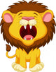 Lion cartoon roaring Wall Decal