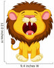Lion cartoon roaring Wall Decal